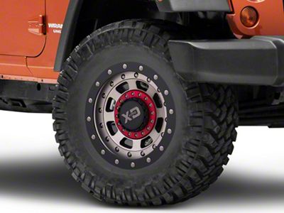 XD FMJ Satin Black with Dark Tint Wheel; 17x9; -12mm Offset (07-18 Jeep Wrangler JK)