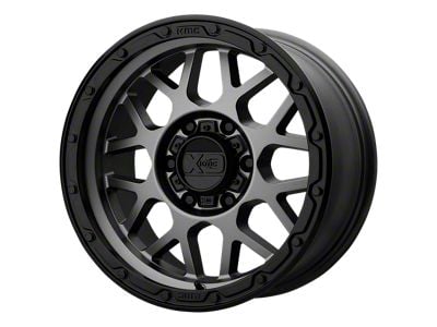 XD Grenade OR Matte Gray with Matte Black Lip Wheel; 20x9; 18mm Offset (07-18 Jeep Wrangler JK)