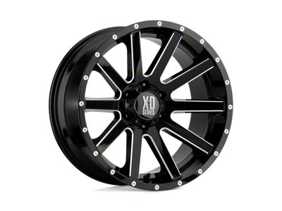 XD Heist Gloss Black Milled Wheel; 20x10; -24mm Offset (07-18 Jeep Wrangler JK)