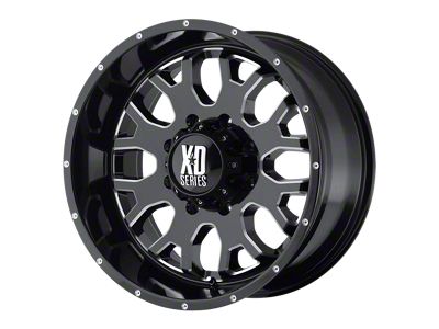 XD Menace Gloss Black with Milled Accents Wheel; 20x9; 18mm Offset (07-18 Jeep Wrangler JK)