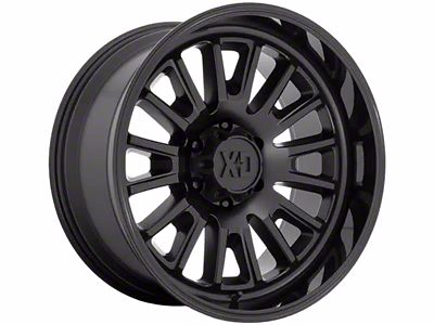 XD Rover Satin Black with Gloss Black Lip Wheel; 20x9; 18mm Offset (07-18 Jeep Wrangler JK)
