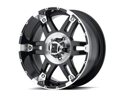 XD Spy Gloss Black Machined Wheel; 18x9; -12mm Offset (07-18 Jeep Wrangler JK)
