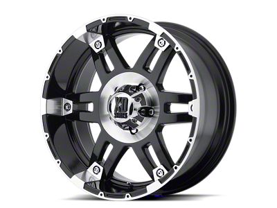XD Spy Gloss Black Machined Wheel; 17x8; 18mm Offset (07-18 Jeep Wrangler JK)