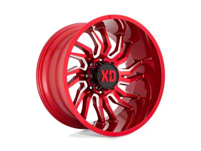 XD Tension Candy Red Milled Wheel; 20x10; -18mm Offset (07-18 Jeep Wrangler JK)