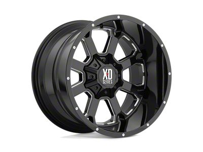 XD Buck 25 Gloss Black Milled Wheel; 20x14; -76mm Offset (18-25 Jeep Wrangler JL)