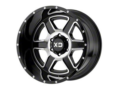 XD Fusion Gloss Black Machined Wheel; 18x9; 0mm Offset (18-25 Jeep Wrangler JL)