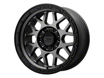 XD Grenade OR Matte Gray with Matte Black Lip Wheel; 17x8.5; 0mm Offset (18-25 Jeep Wrangler JL)