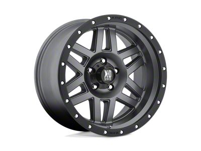 XD Machete Matte Gray with Black Ring Wheel; 20x9; 0mm Offset (18-25 Jeep Wrangler JL)