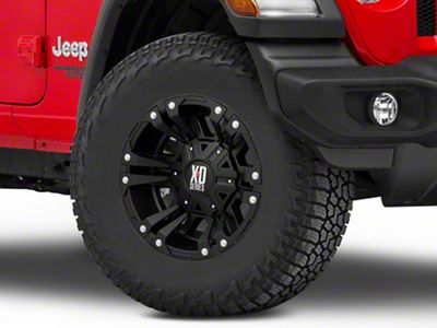 XD Monster II Matte Black Wheel; 17x9; -12mm Offset (18-25 Jeep Wrangler JL)