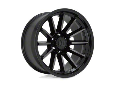 XD Luxe Gloss Black Machined with Gray Tint Wheel; 20x10; -18mm Offset (18-25 Jeep Wrangler JL)