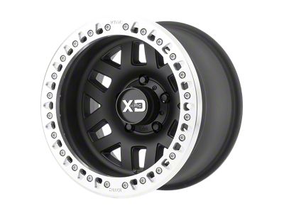 XD Machete Crawl Beadlock Satin Black with Machined Bead Ring Wheel; 17x9; -38mm Offset (97-06 Jeep Wrangler TJ)
