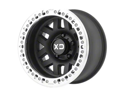 XD Machete Crawl Beadlock Satin Black with Machined Bead Ring Wheel; 17x9; -38mm Offset (18-25 Jeep Wrangler JL)