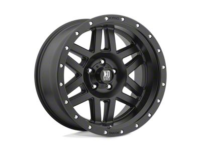 XD Machete Satin Black with Reinforcing Ring Wheel; 18x9; 18mm Offset (18-25 Jeep Wrangler JL)