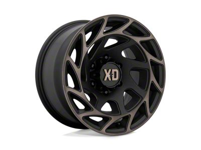 XD Onslaught Satin Black with Bronze Tint Wheel; 17x9; -12mm Offset (18-25 Jeep Wrangler JL)