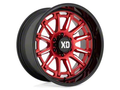 XD Phoenix Candy Red Milled with Black Lip Wheel; 20x10; -18mm Offset (18-25 Jeep Wrangler JL)