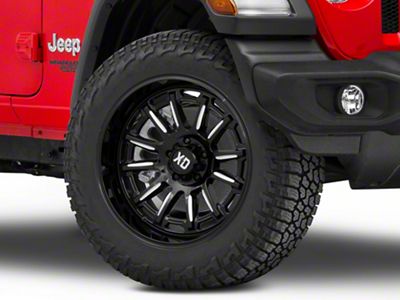 XD Phoenix Gloss Black Milled Wheel; 20x9; 0mm Offset (18-25 Jeep Wrangler JL)