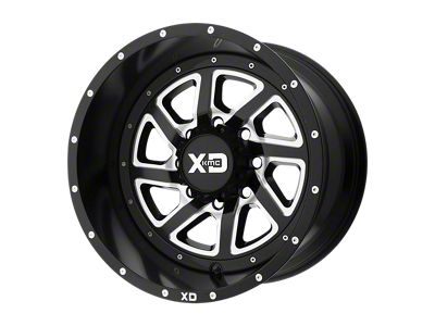 XD Recoil Satin Black Milled with Reversible Ring Wheel; 20x9; 30mm Offset (18-25 Jeep Wrangler JL)