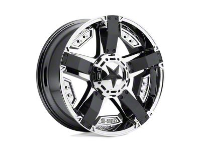 XD Rockstar II PVD Chrome with Matte Black Accents Wheel; 17x8; 10mm Offset (18-25 Jeep Wrangler JL)