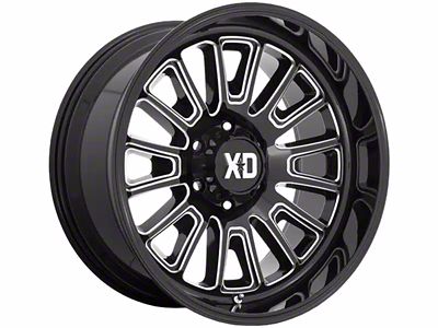 XD Rover Gloss Black Milled Wheel; 22x10; -18mm Offset (18-25 Jeep Wrangler JL)