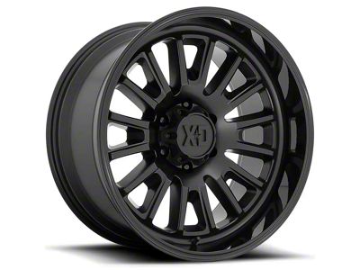 XD Rover Satin Black with Gloss Black Lip Wheel; 20x9; 0mm Offset (18-25 Jeep Wrangler JL)