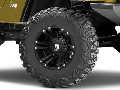 XD Monster II Matte Black Wheel; 17x9; -12mm Offset (97-06 Jeep Wrangler TJ)