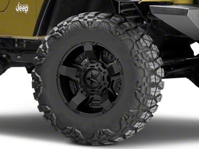 XD Rockstar II Matte Black Wheel; 17x8; 10mm Offset (97-06 Jeep Wrangler TJ)