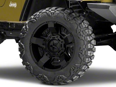 XD Rockstar II Matte Black Wheel; 17x9; -12mm Offset (97-06 Jeep Wrangler TJ)