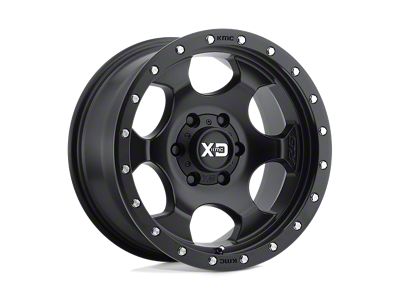 XD RG1 Satin Black with Reinforcing Ring Wheel; 17x8; 0mm Offset (87-95 Jeep Wrangler YJ)