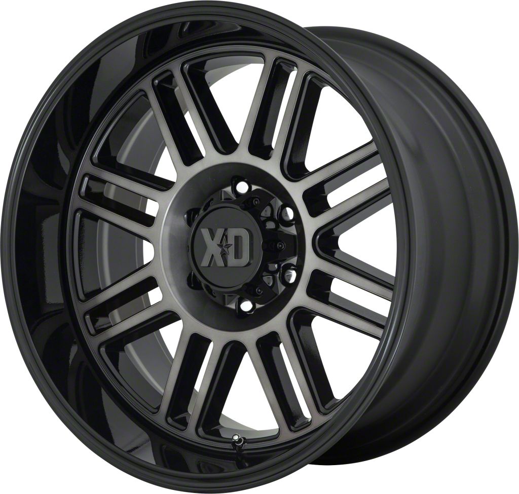 XD Tacoma Cage Gloss Black with Gray Tint 6-Lug Wheel; 20x9; 18mm ...