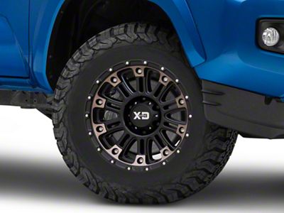 XD Hoss II Satin Black Machined with Dark Tint 6-Lug Wheel; 17x9; 18mm Offset (16-23 Tacoma)