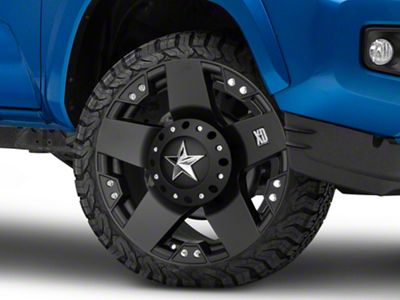 XD Rockstar Matte Black 6-Lug Wheel; 22x9.5; 12mm Offset (16-23 Tacoma)