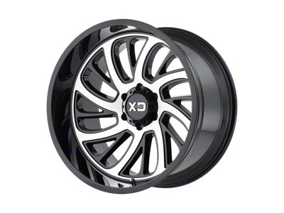 XD Surge Gloss Black with Machined Face 6-Lug Wheel; 20x12; -44mm Offset (16-23 Tacoma)