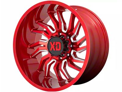 XD Tension Candy Red Milled 6-Lug Wheel; 22x12; -44mm Offset (16-23 Tacoma)