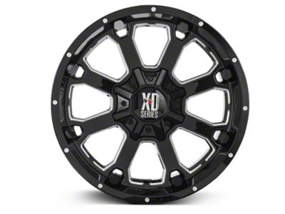 XD Buck 25 Gloss Black Milled 6-Lug Wheel; 20x9; 0mm Offset (17-24 Titan)