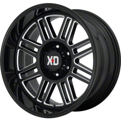 XD Titan Cage Gloss Black Milled 6-Lug Wheel; 20x10; -18mm Offset ...