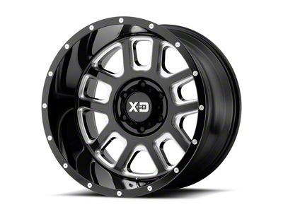 XD Delta Gloss Black Milled 6-Lug Wheel; 22x14; -76mm Offset (17-24 Titan)