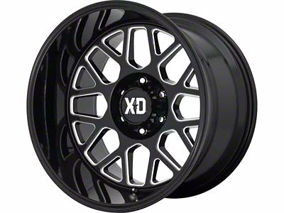 XD Grenade 2 Gloss Black Milled 6-Lug Wheel; 20x10; 12mm Offset (17-24 Titan)