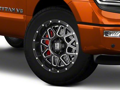 XD Grenade Satin Black Milled 6-Lug Wheel; 20x9; 0mm Offset (17-24 Titan)