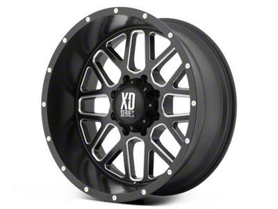 XD Grenade Satin Black Milled 6-Lug Wheel; 22x12; -44mm Offset (17-24 Titan)