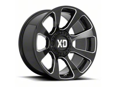 XD Reactor Gloss Black Milled 6-Lug Wheel; 20x9; 18mm Offset (17-24 Titan)