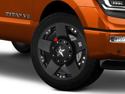 XD Rockstar Matte Black 6-Lug Wheel; 22x9.5; 12mm Offset (17-24 Titan)