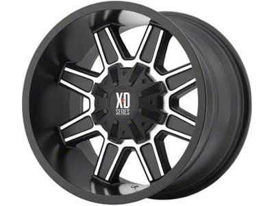 XD Trap Satin Black with Machined Face 6-Lug Wheel; 18x9; 18mm Offset (17-24 Titan)