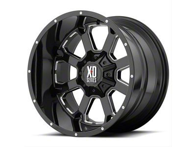 XD Buck 25 Gloss Black Milled 6-Lug Wheel; 20x10; -24mm Offset (16-24 Titan XD)