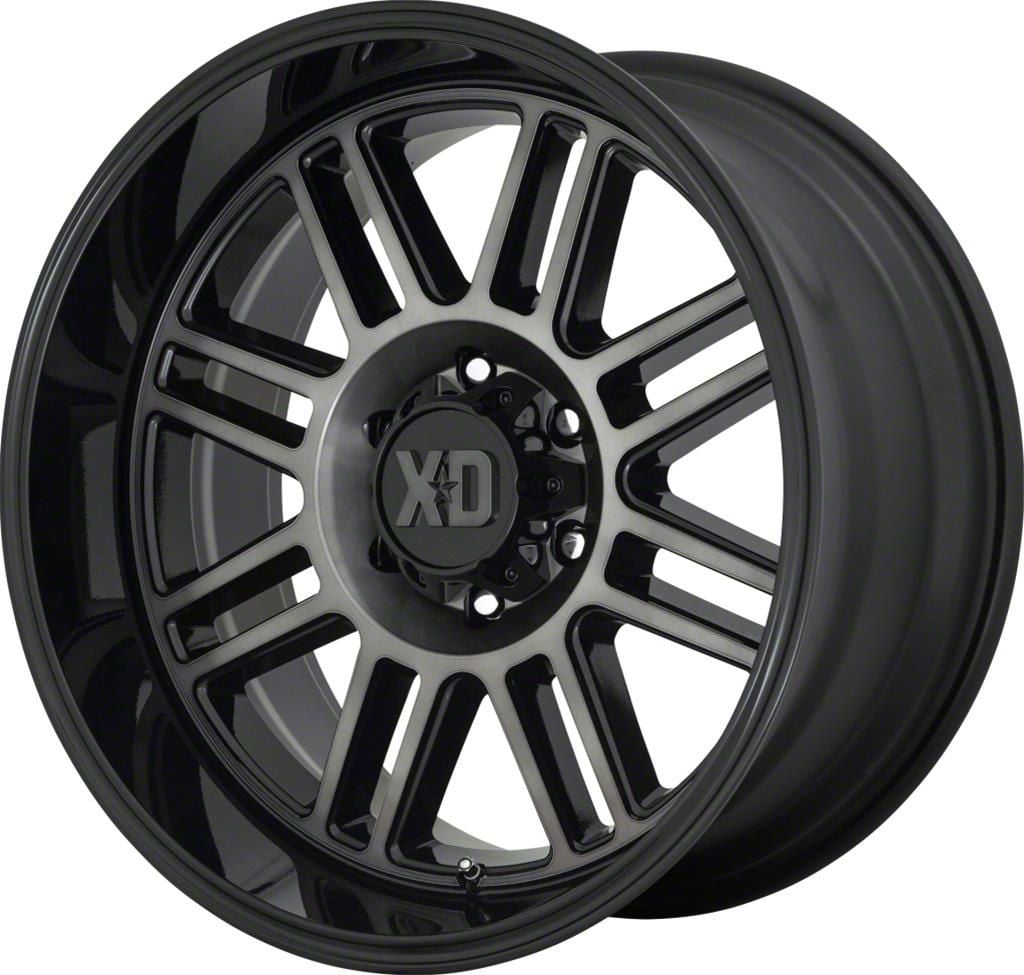 XD Titan XD Cage Gloss Black with Gray Tint 6-Lug Wheel; 20x9; 18mm ...