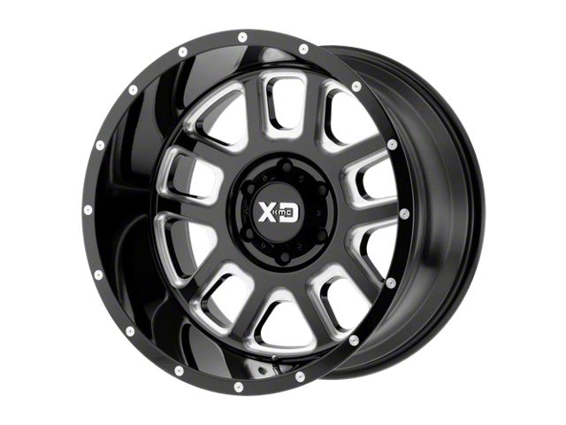 XD Titan XD Delta Gloss Black Milled 6-Lug Wheel; 20x9; -12mm Offset ...