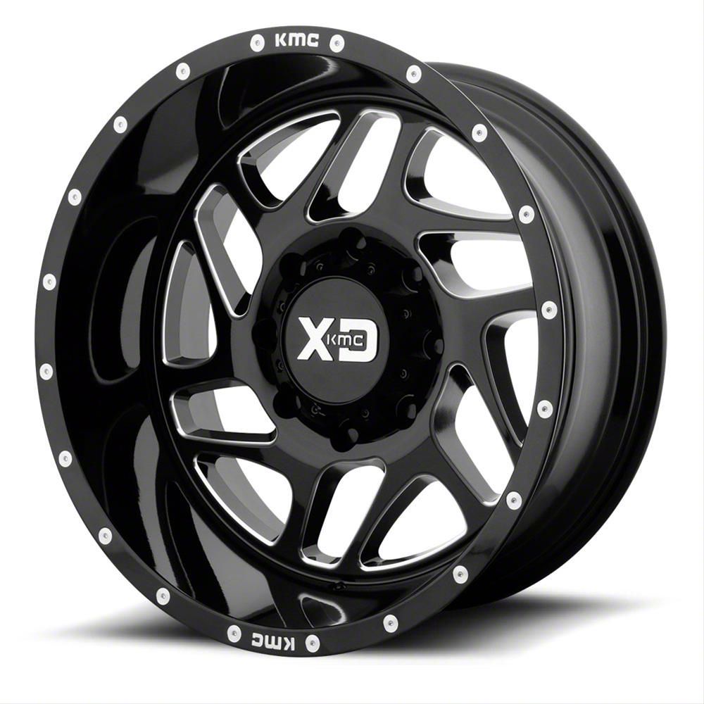 XD Titan XD Fury Gloss Black Milled 6-Lug Wheel; 20x9; 0mm Offset ...