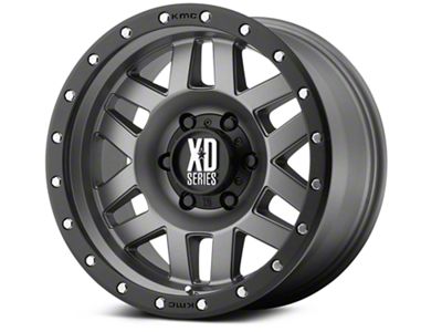 XD Machete Matte Gray with Black Ring 6-Lug Wheel; 20x9; 0mm Offset (16-24 Titan XD)