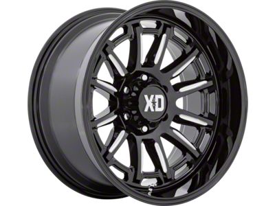 XD Phoenix Gloss Black Milled 6-Lug Wheel; 20x10; -18mm Offset (16-24 Titan XD)