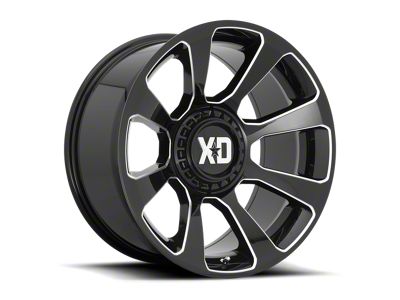 XD Reactor Gloss Black Milled 6-Lug Wheel; 20x10; -18mm Offset (16-24 Titan XD)