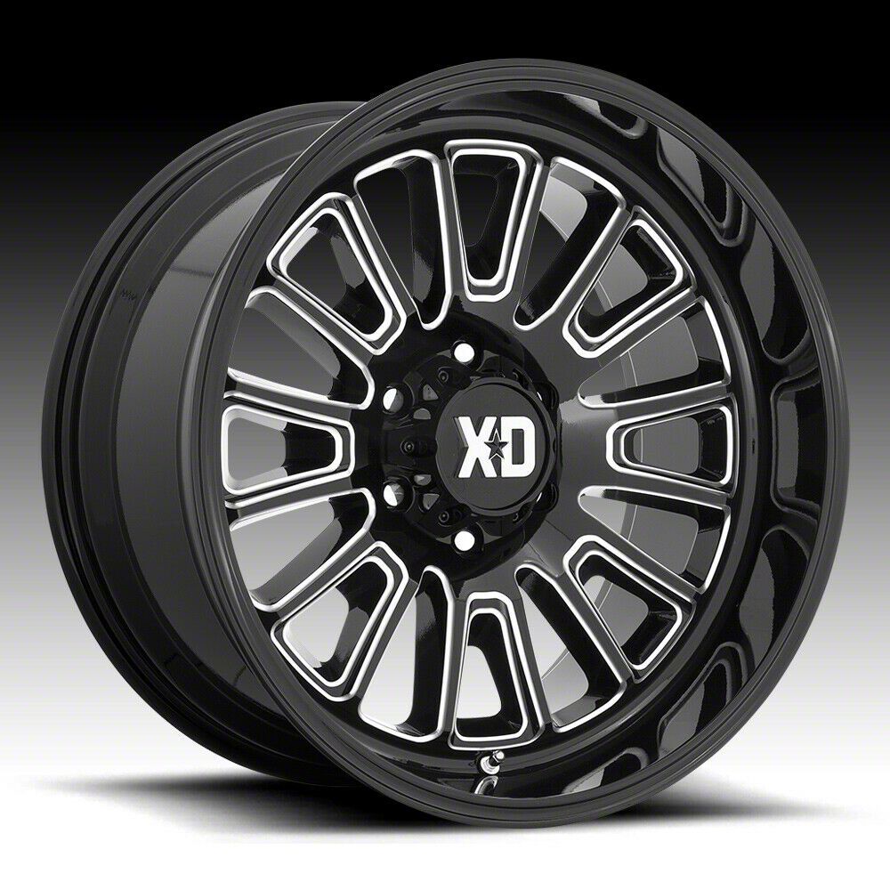 XD Titan XD Rover Gloss Black Milled 6-Lug Wheel; 22x12; -44mm Offset ...